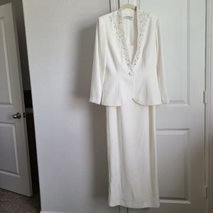 Vintage Karen Miller Formal Dress With Blazer